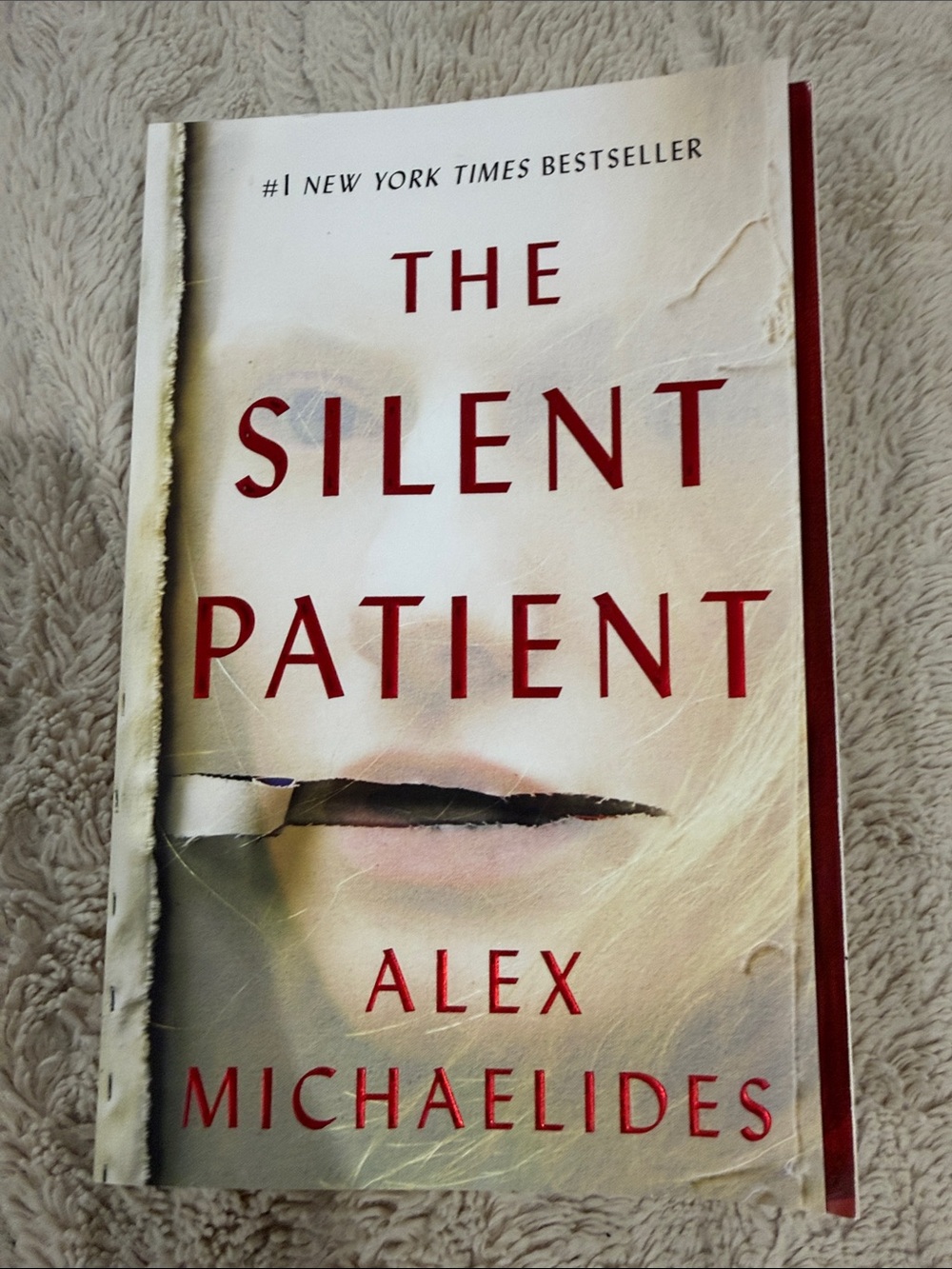 The Silent Patient Hardcover by - Cream and Red